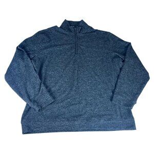 Member's Mark Casual Quarter Zip Pullover Sweater Men XL Black Stretch Winter